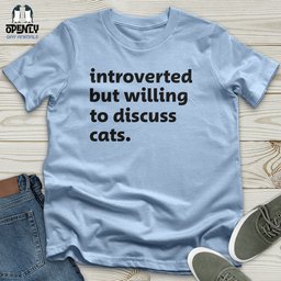 Introverted Black Unisex T Shirt Gift For Animal Lover