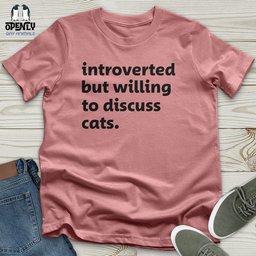 Introverted Black Unisex T Shirt Gift For Animal Lover