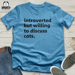 Introverted Black Unisex T Shirt Gift For Animal Lover