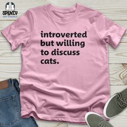Introverted Black Unisex T Shirt Gift For Animal Lover