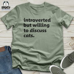 Introverted Black Unisex T Shirt Gift For Animal Lover