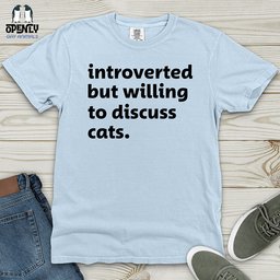 Introverted Black Heavy Cotton Comfort Colors Tee Gift For Animal Lover