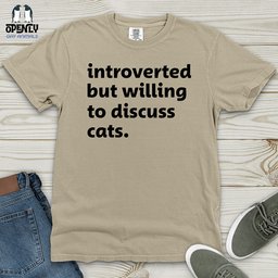 Introverted Black Heavy Cotton Comfort Colors Tee Gift For Animal Lover