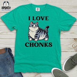 I Love Chonks Heavy Cotton Comfort Colors Tee Gift For Animal Lover