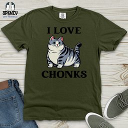 I Love Chonks Heavy Cotton Comfort Colors Tee Gift For Animal Lover