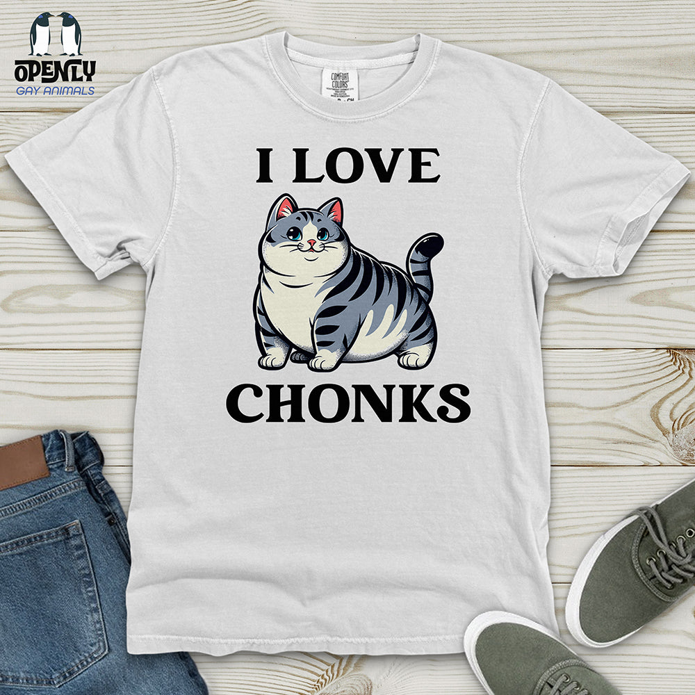 I Love Chonks Heavy Cotton Comfort Colors Tee Gift For Animal Lover