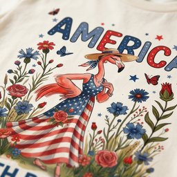 America 250th Birthday Patriotic Wildflower Flamingo T Shirt Gift For Flamingo Lover