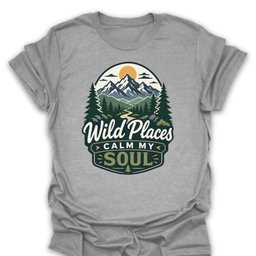 Wild Places Calm My Soul Mountain T Shirt Gift For Hiker