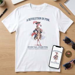 A Revolution In Pink Patriotic Flamingo Americas 250 Years Shirt T Shirt Gift For Flamingo Lover