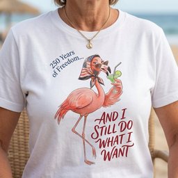 250 Years Of Freedom Funny Sassy Patriotic Flamingo 4th Of July T Shirt Gift For Flamingo Lover