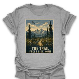 The Trail Feels Like Home T Shirt Gift For Hiker