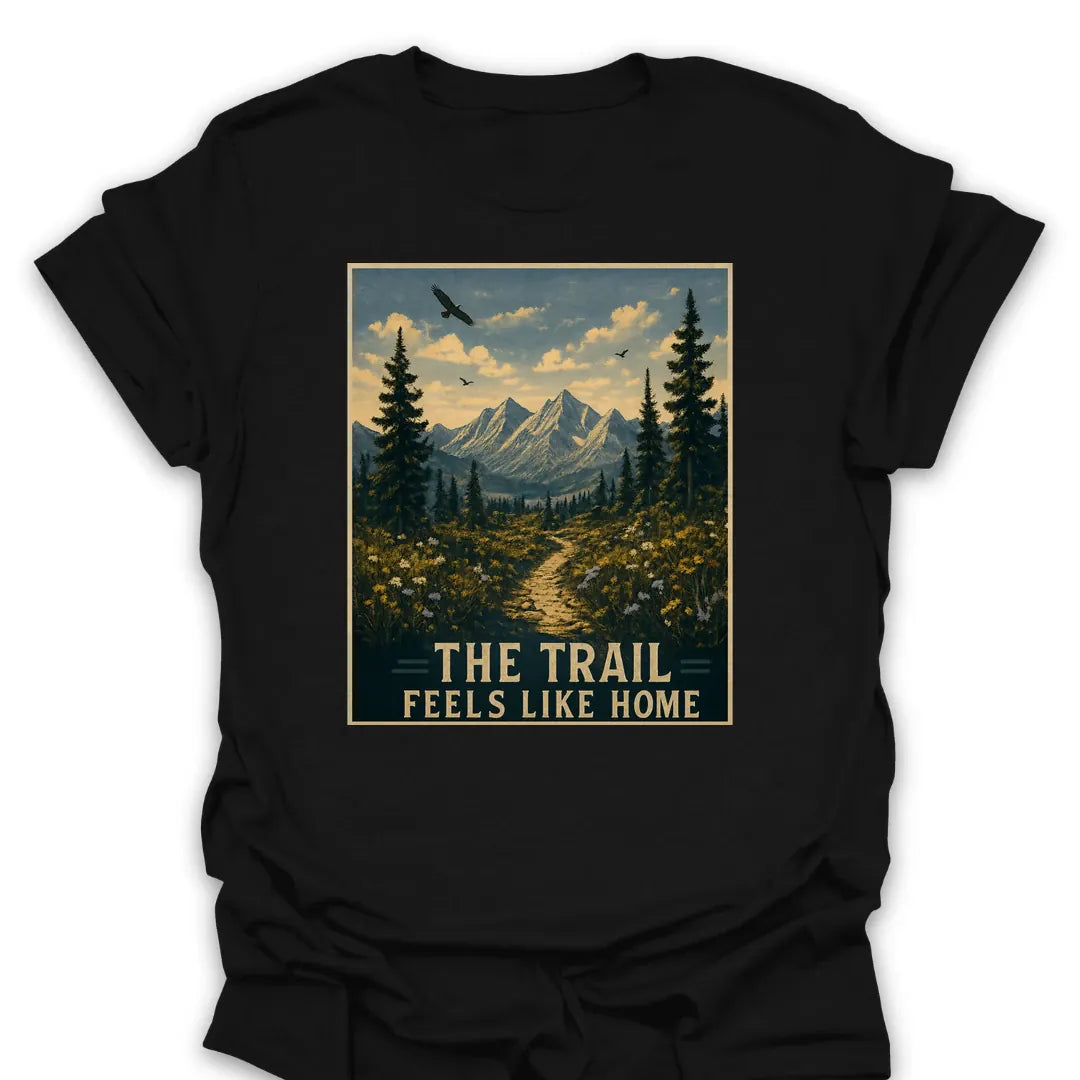 The Trail Feels Like Home T Shirt Gift For Hiker