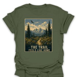 The Trail Feels Like Home T Shirt Gift For Hiker