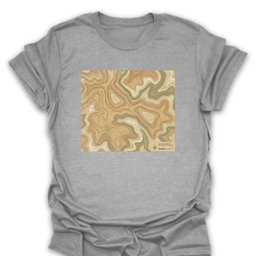 Topographic T Shirt Gift For Hiker