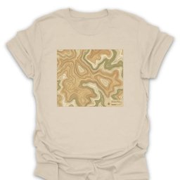 Topographic T Shirt Gift For Hiker
