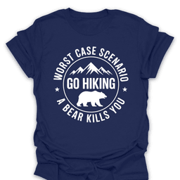 Worst Case Scenario Bear Tee Gift For Hiker