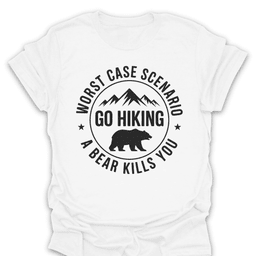 Worst Case Scenario Bear Tee Gift For Hiker