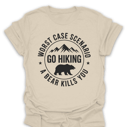 Worst Case Scenario Bear Tee Gift For Hiker