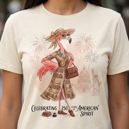 America 250 Years Of American Spirit Book Lover Flamingo Shirt T Shirt Gift For Flamingo Lover