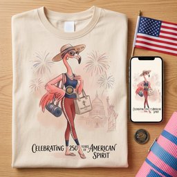 America 250 Years Of American Spirit Yoga Pilates Flamingo Shirt T Shirt Gift For Flamingo Lover