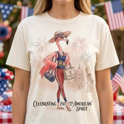 America 250 Years Of American Spirit Yoga Pilates Flamingo Shirt T Shirt Gift For Flamingo Lover