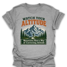 Watch Your Altitude Attitude T Shirt Gift For Hiker