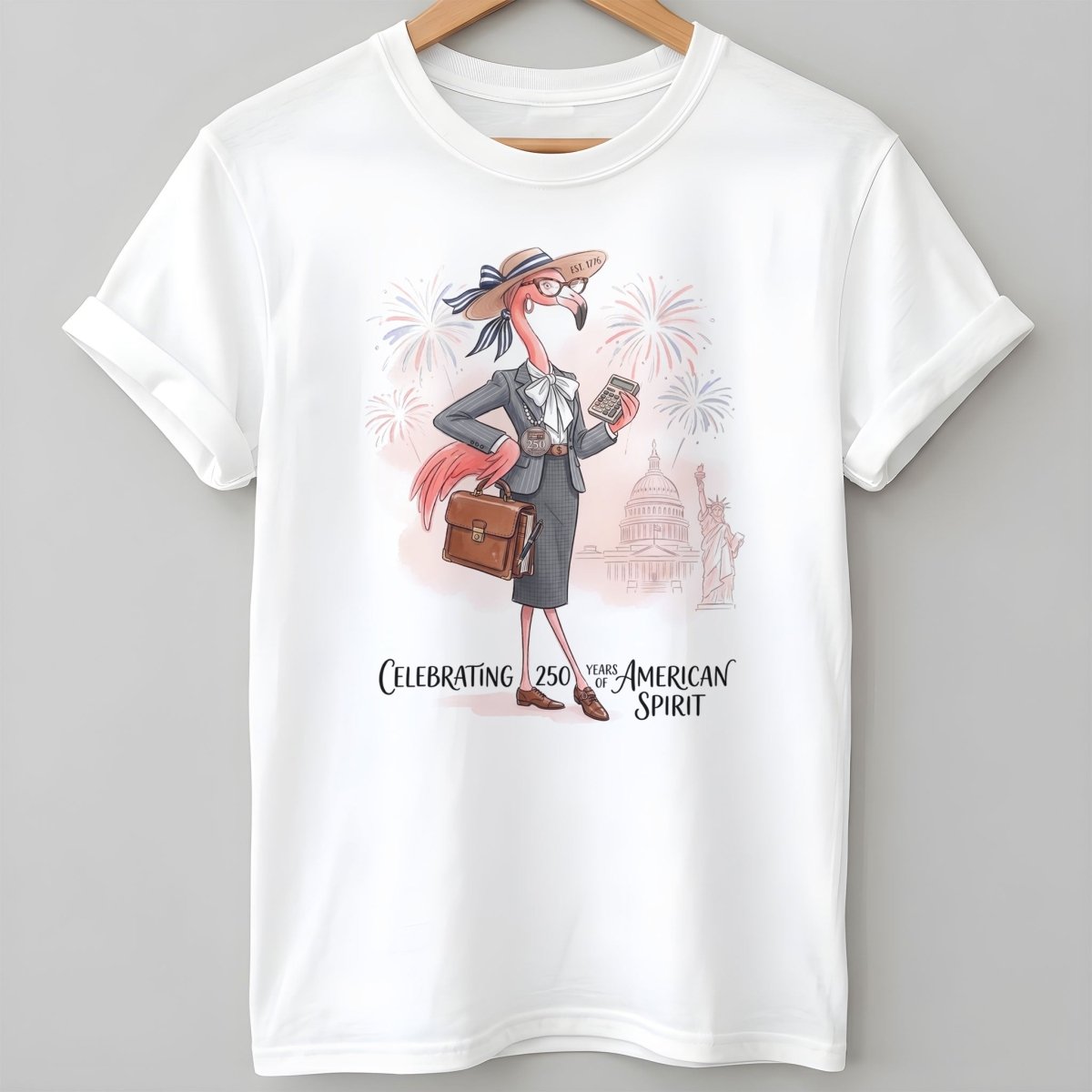America 250 Years Of American Spirit Accountant Flamingo Shirt T Shirt Gift For Flamingo Lover