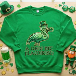 A Wee Bit Flamirish Green Flamingo St Patricks Day Funny Irish T Shirt Gift For Flamingo Lover