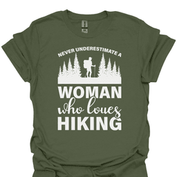 Woman Who Loves Hiking T Shirt Gift For Women
