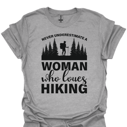 Woman Who Loves Hiking T Shirt Gift For Women