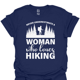 Woman Who Loves Hiking T Shirt Gift For Women
