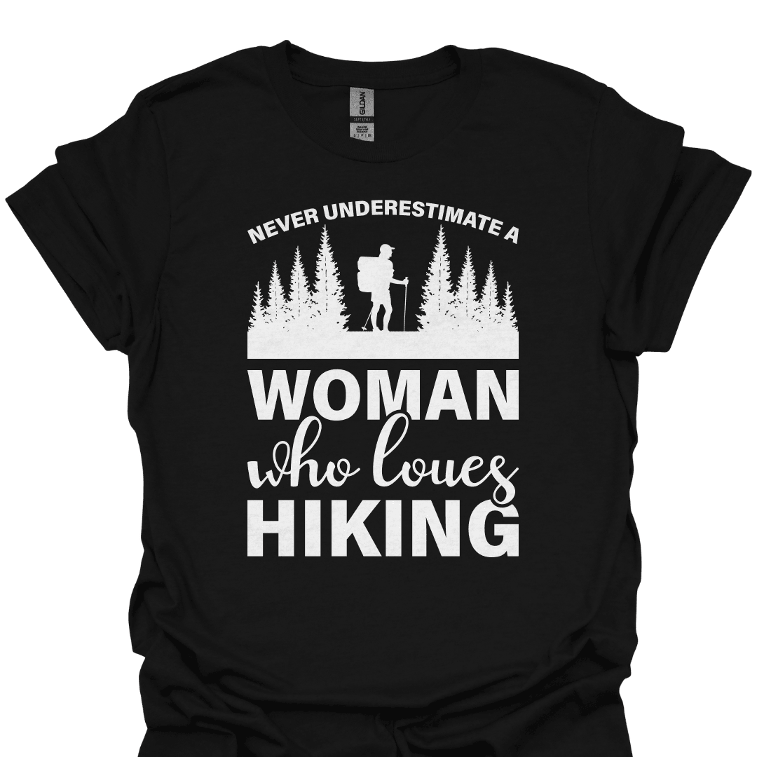 Woman Who Loves Hiking T Shirt Gift For Women