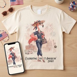 America 250 Years Of American Spirit Nurse Scrubs Flamingo Shirt T Shirt Gift For Flamingo Lover