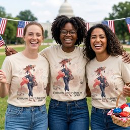 America 250 Years Of American Spirit Nurse Scrubs Flamingo Shirt T Shirt Gift For Flamingo Lover