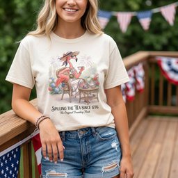 America 250 Years Of American Spirit Teatime Flamingo Shirt T Shirt Gift For Flamingo Lover