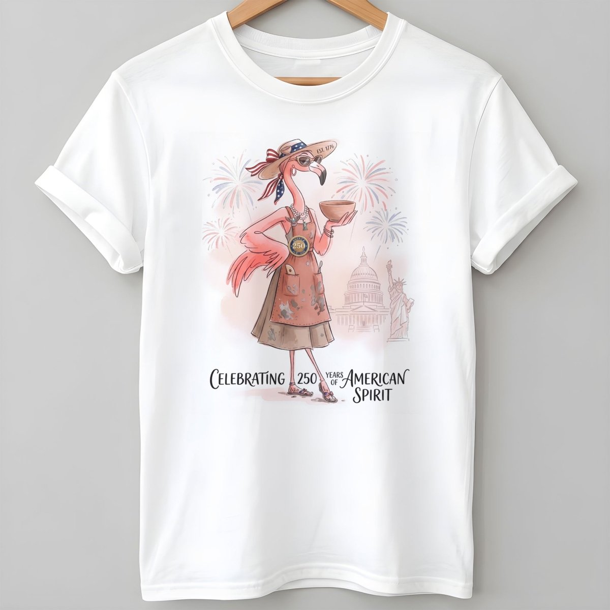 America 250 Years Of American Spirit Pottery Artisan Shirt T Shirt Gift For Flamingo Lover
