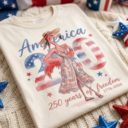 America 250 Years Of American Spirit Flamingo July 4th Shirt T Shirt Gift For Flamingo Lover