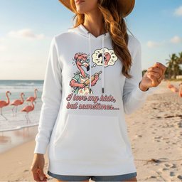 "I Love My Kids But Sometimes" Stressed Flamingo Mom T-Shirt - Funny Sarcastic Motherhood Gift