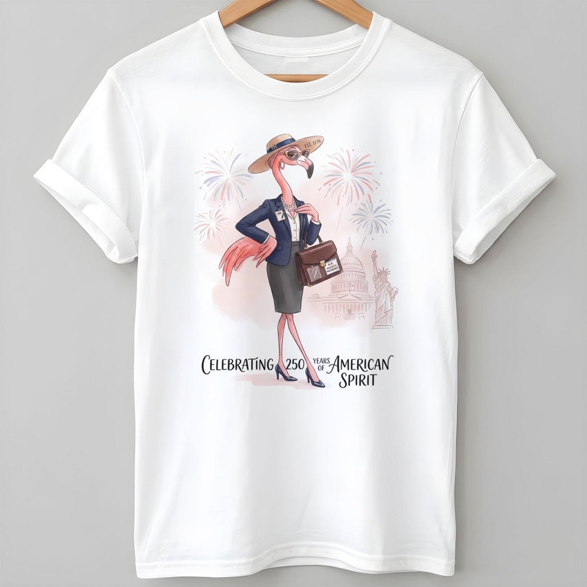 America 250 Years Of American Spirit Hr Manager Flamingo Shirt T Shirt Gift For Flamingo Lover