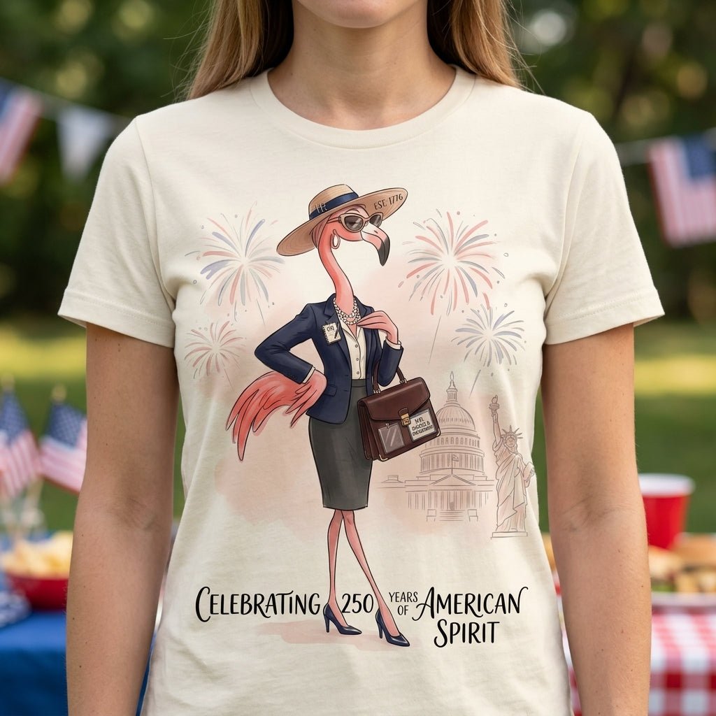 America 250 Years Of American Spirit Hr Manager Flamingo Shirt T Shirt Gift For Flamingo Lover