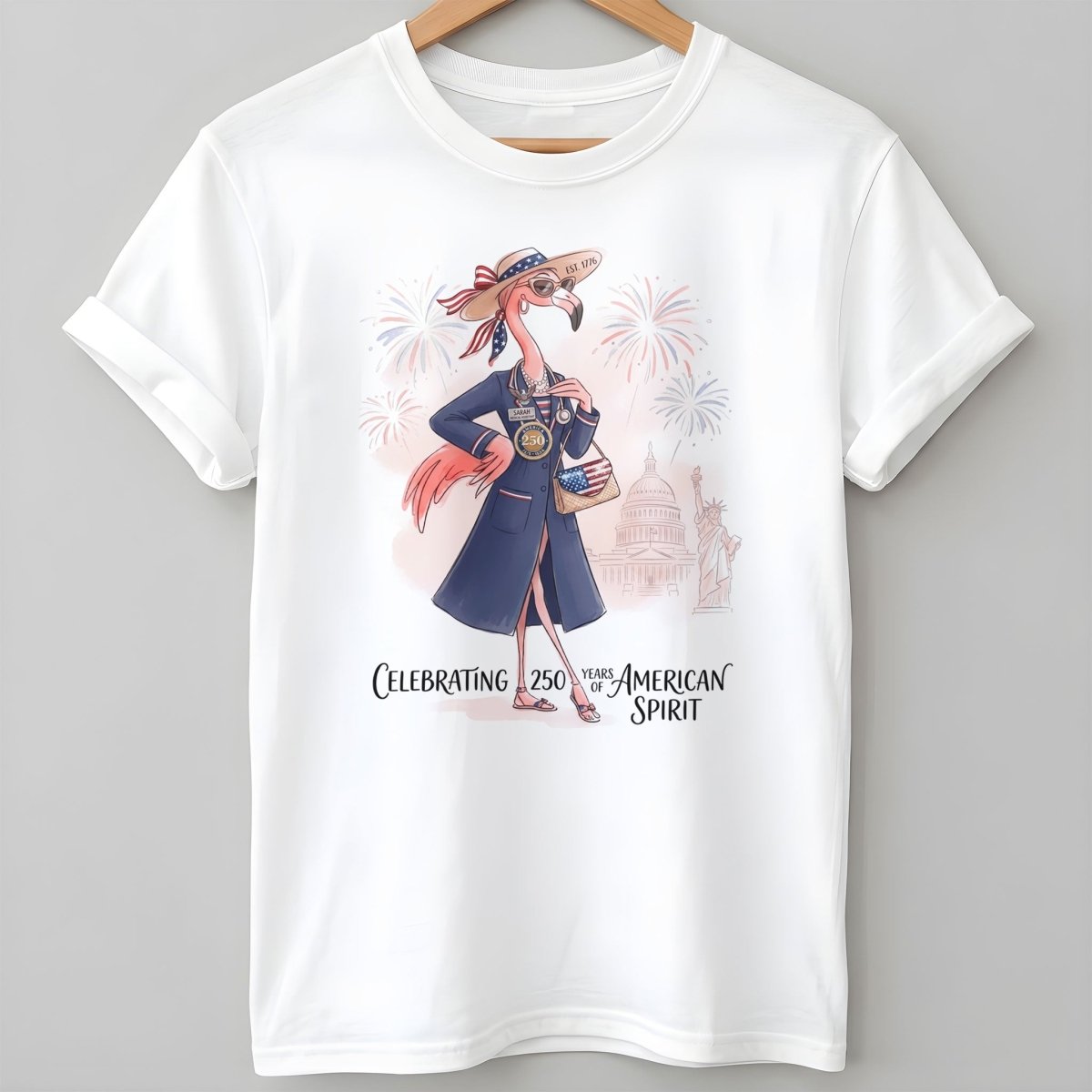 America 250 Years Of American Spirit Medical Assistant Shirt T Shirt Gift For Flamingo Lover