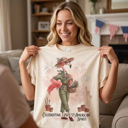 America 250 Years Of American Spirit Gardening Flamingo Shirt T Shirt Gift For Flamingo Lover