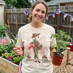 America 250 Years Of American Spirit Gardening Flamingo Shirt T Shirt Gift For Flamingo Lover