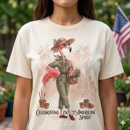 America 250 Years Of American Spirit Gardening Flamingo Shirt T Shirt Gift For Flamingo Lover