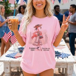 Americas Historic Jubilee Celebrating 250 Years Flamingo Shirt T Shirt Gift For Flamingo Lover