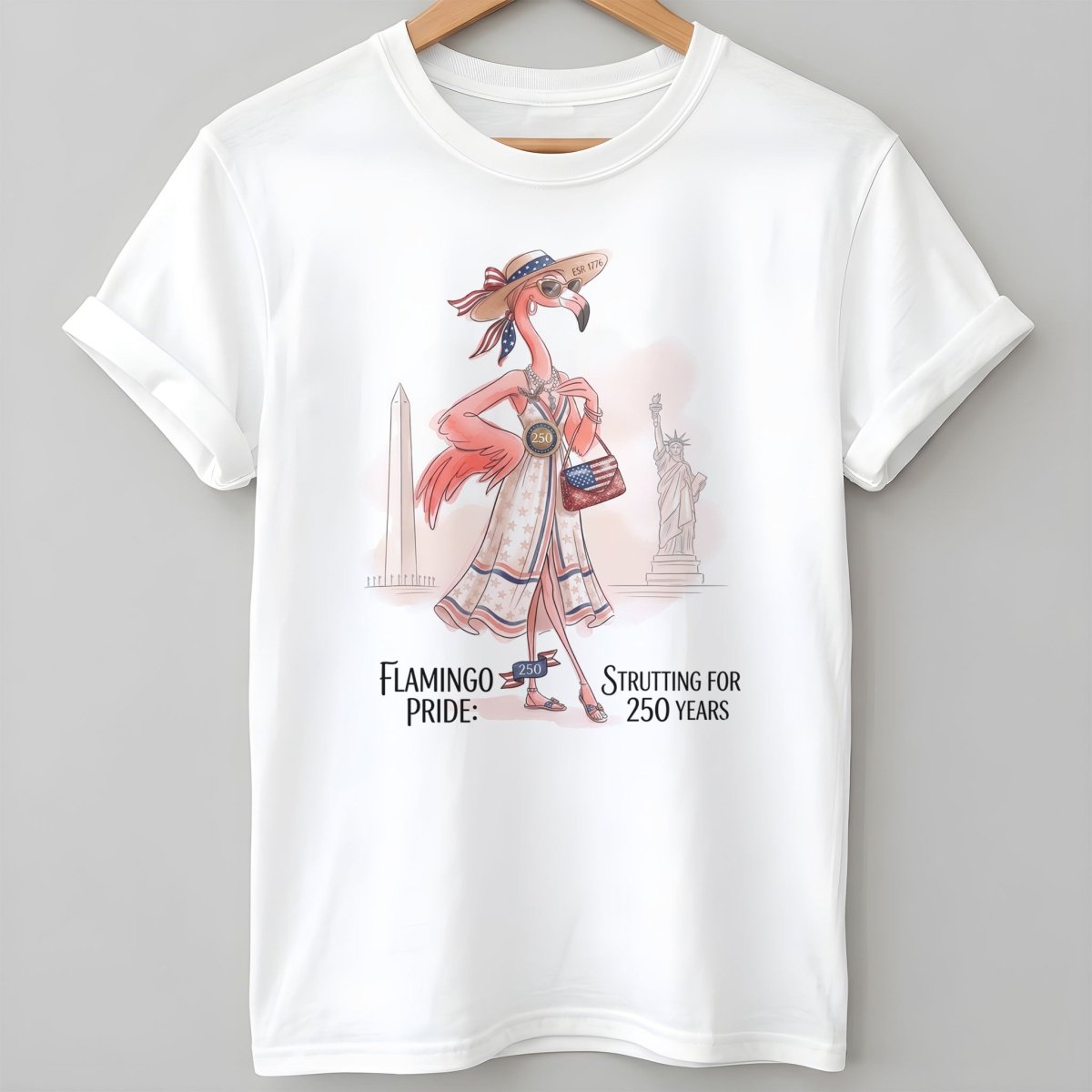 Americas Historic Jubilee Celebrating 250 Years Flamingo Shirt T Shirt Gift For Flamingo Lover