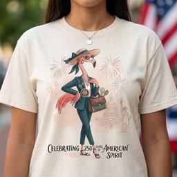 America 250 Years Of American Spirit Occupational Therapist T Shirt Gift For Flamingo Lover
