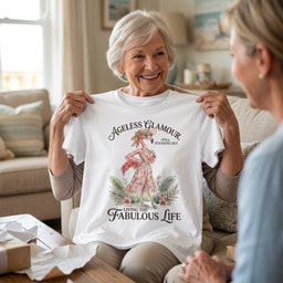 Ageless Glamour Still Standing Out Living The Fabulous Life T Shirt Gift For Flamingo Lover