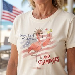 250 Years Red White And Flocking Fabulous Patriotic Flamingo Shirt T Shirt Gift For Flamingo Lover