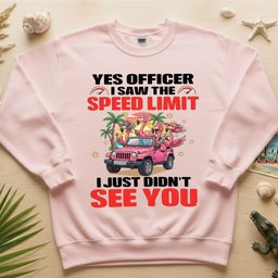 Hilarious Flamingo Speeding T-Shirt - Sarcastic Tropical Jeep Graphic Tee